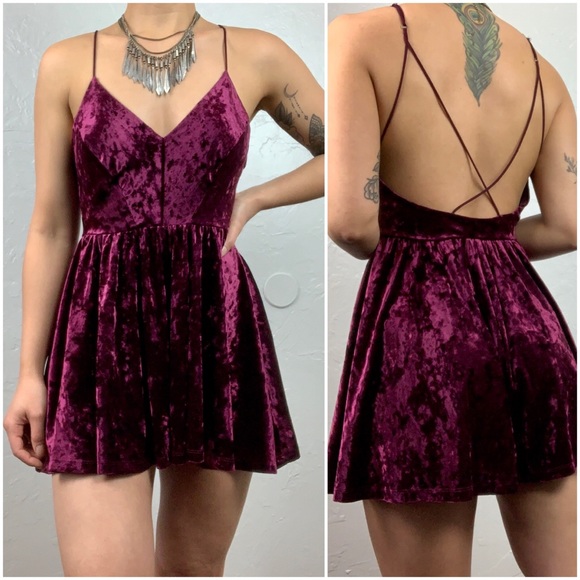 Urban Outfitters Pants - UO: silence +noise velvet romper shorts sz S